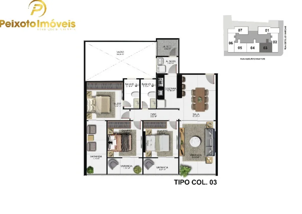 Apartamento, 3 quartos, 100 m² - Foto 1