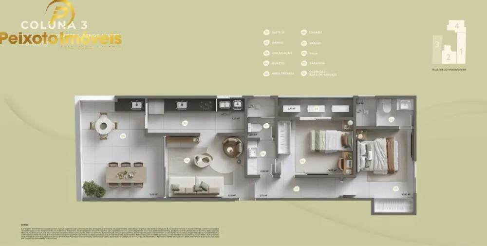 Apartamento, 2 quartos, 79 m² - Foto 2