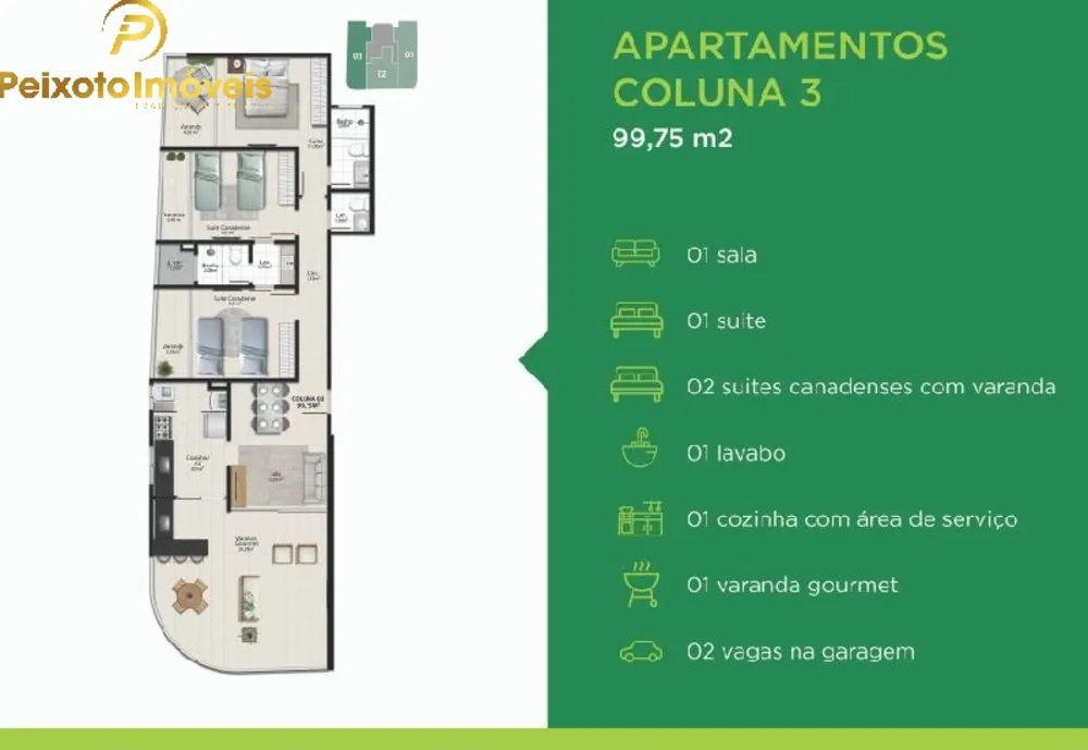 Apartamento, 3 quartos, 99 m² - Foto 9