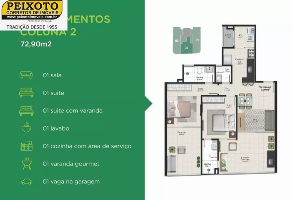 Apartamento à venda com 3 quartos, 99m² - Foto 4