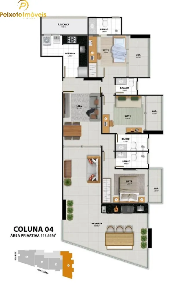 Apartamento, 3 quartos, 118 m² - Foto 2