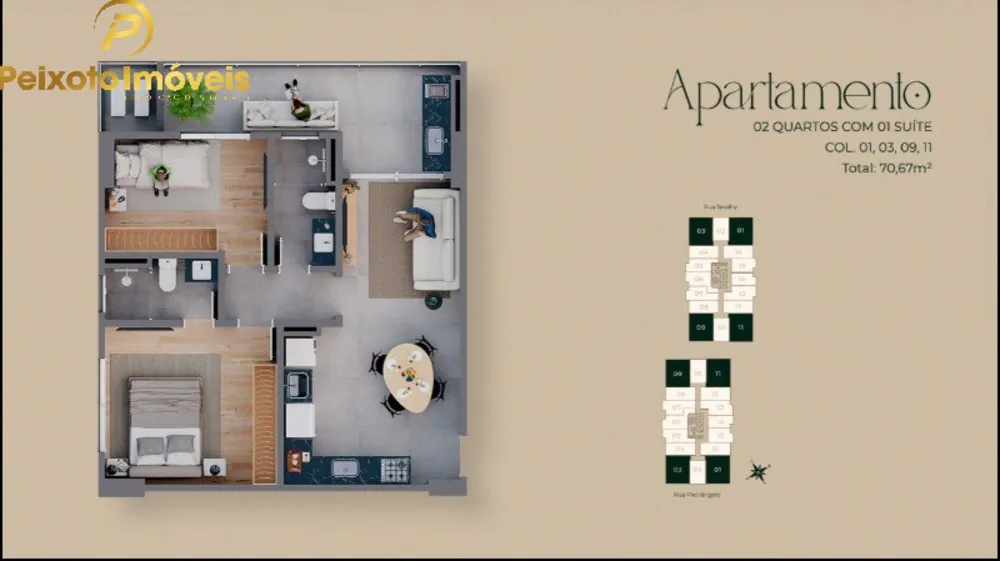 Apartamento, 2 quartos, 70 m² - Foto 1