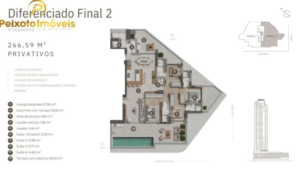 Apartamento, 4 quartos, 267 m² - Foto 1