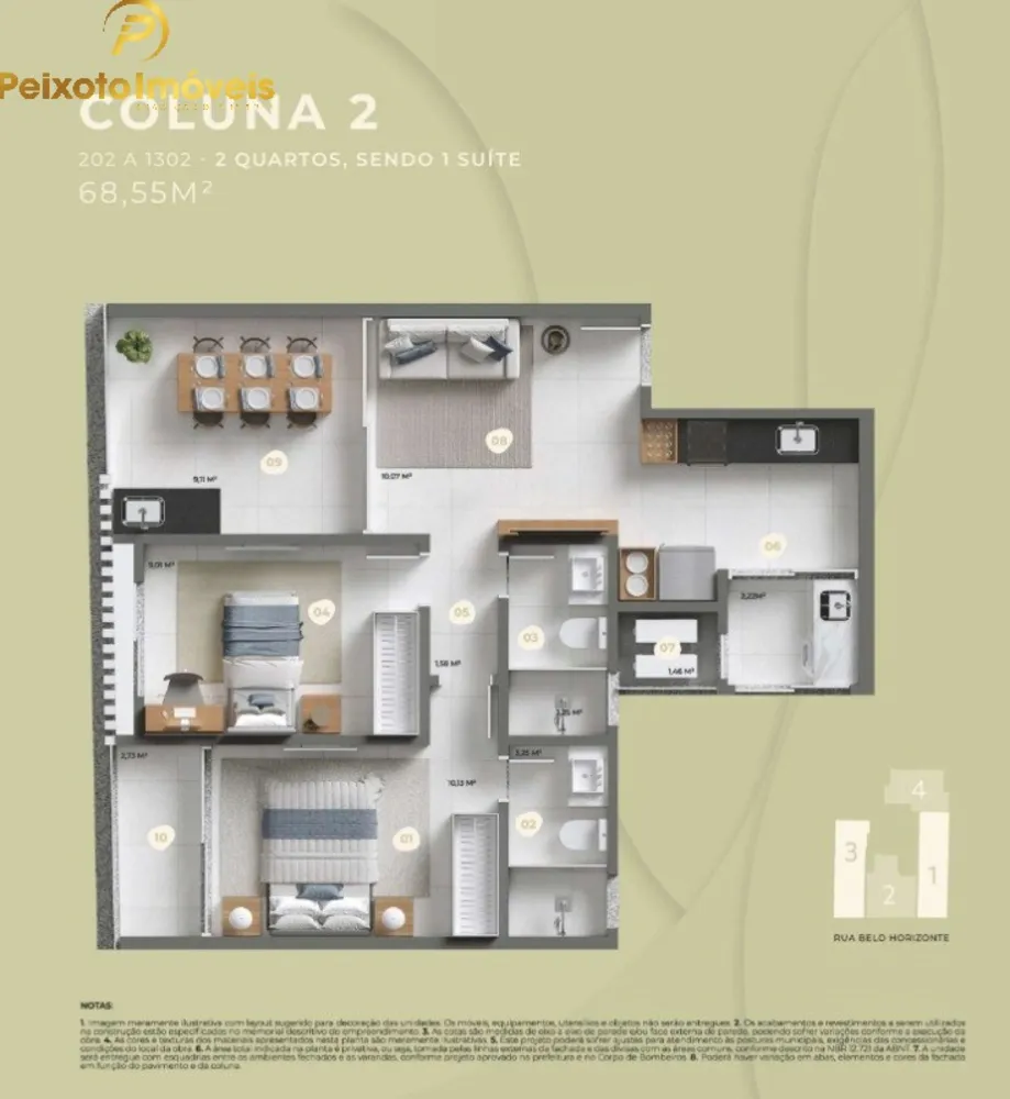 Apartamento, 2 quartos, 68 m² - Foto 1