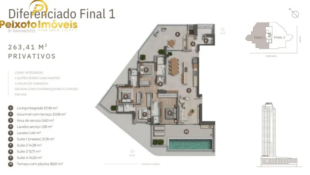 Apartamento, 4 quartos, 263 m² - Foto 3