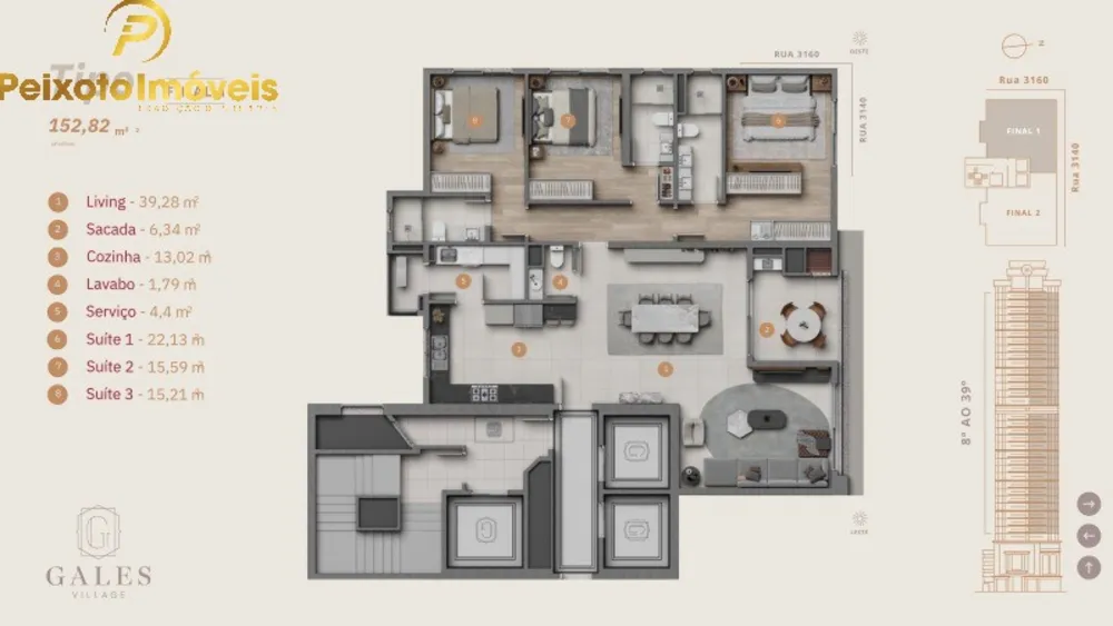 Apartamento, 3 quartos, 153 m² - Foto 1