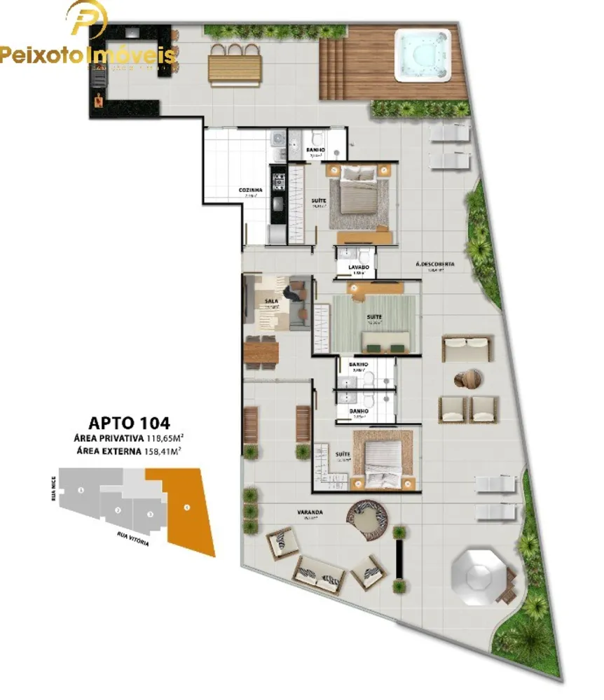 Apartamento, 3 quartos, 119 m² - Foto 1