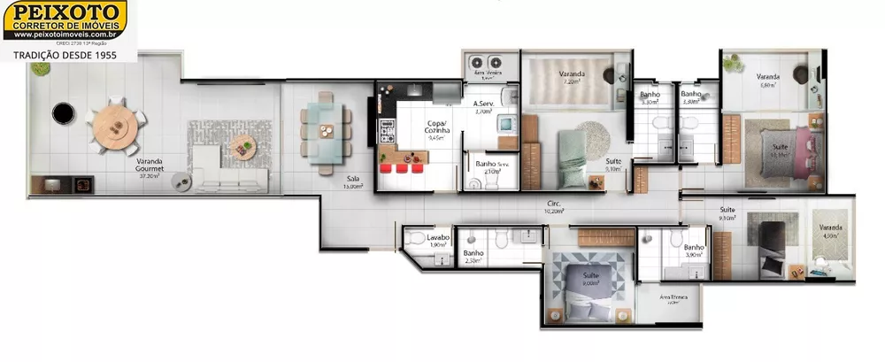 Apartamento, 3 quartos, 105 m² - Foto 4