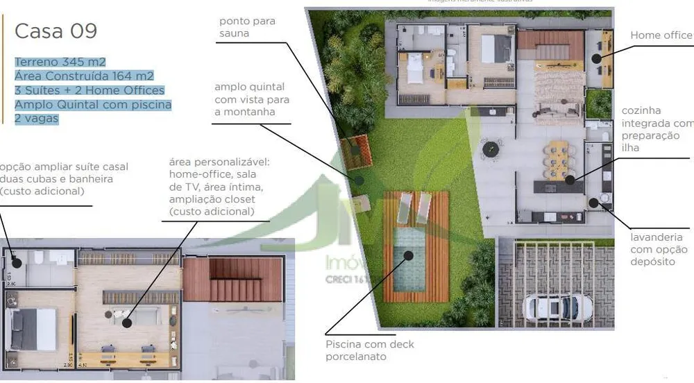 Casa de Condomínio, 3 quartos - Foto 2