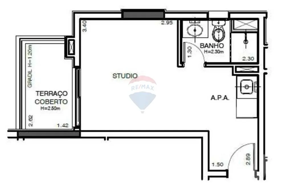 Apartamento, 1 quarto, 29 m² - Foto 1