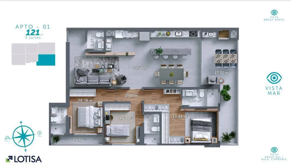 Apartamento, 3 quartos, 121 m² - Foto 5