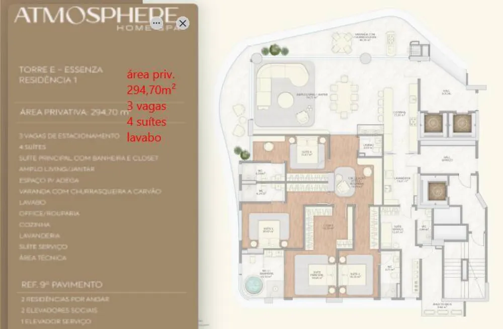 Apartamento, 4 quartos, 329 m² - Foto 6