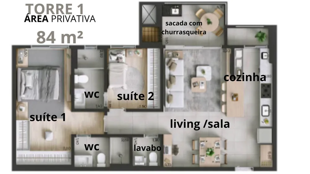 Apartamento, 2 quartos, 84 m² - Foto 7