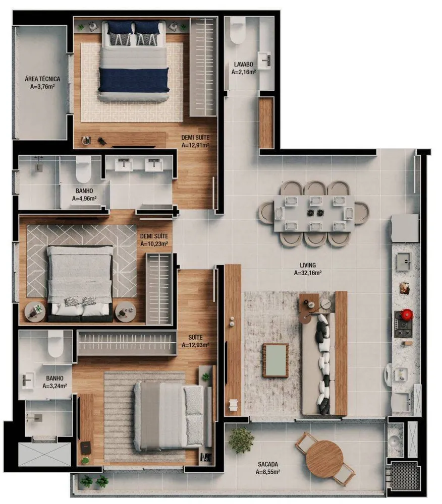 Apartamento, 3 quartos, 106 m² - Foto 11