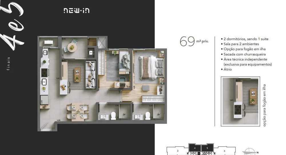 Apartamento, 2 quartos, 69 m² - Foto 10