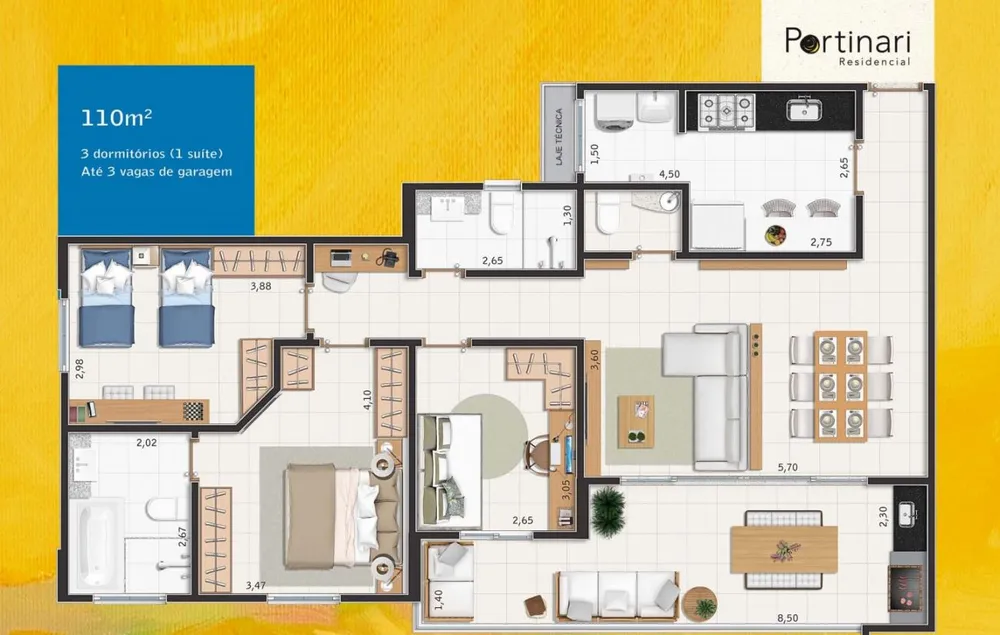 Apartamento, 3 quartos, 110 m² - Foto 9
