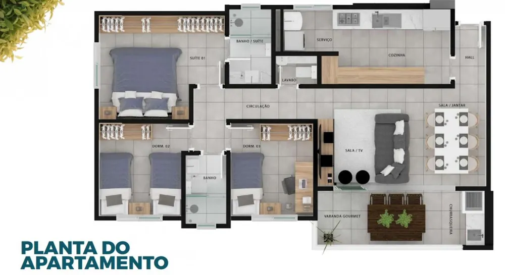 Apartamento, 2 quartos, 48 m² - Foto 1