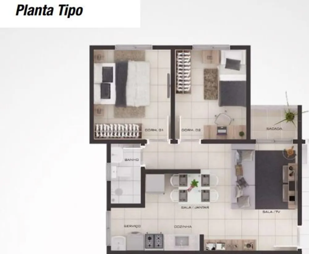Apartamento, 2 quartos, 48 m² - Foto 11
