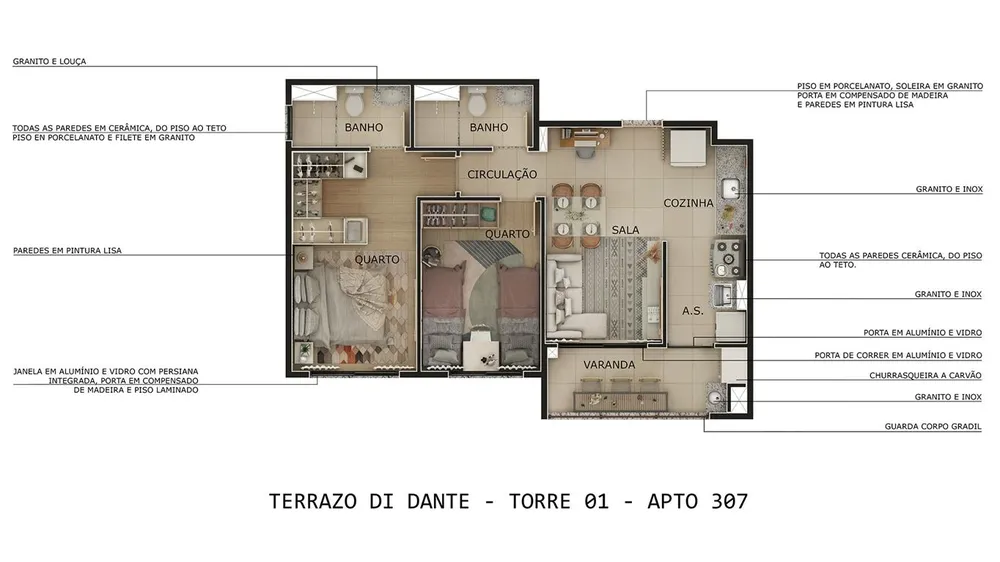 Apartamento, 2 quartos, 55 m² - Foto 4
