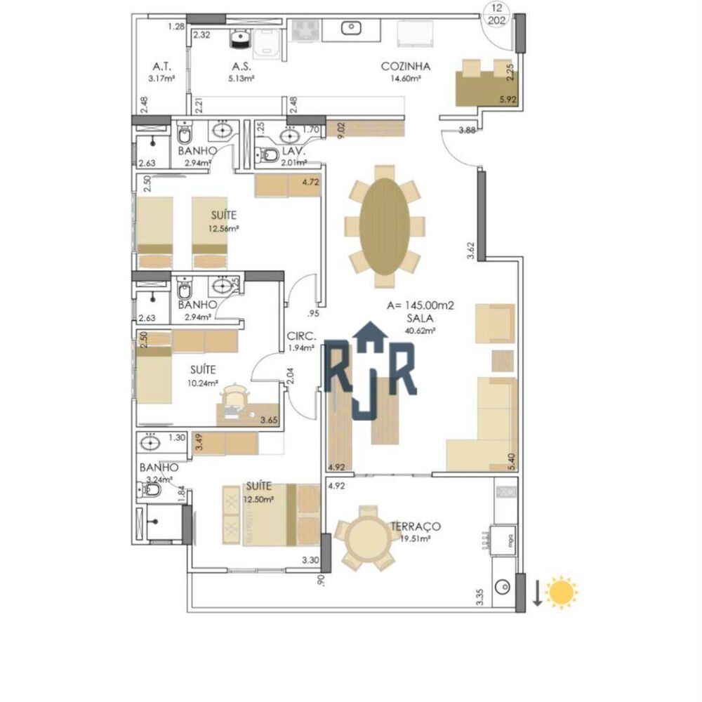 Apartamento, 3 quartos, 145 m² - Foto 1