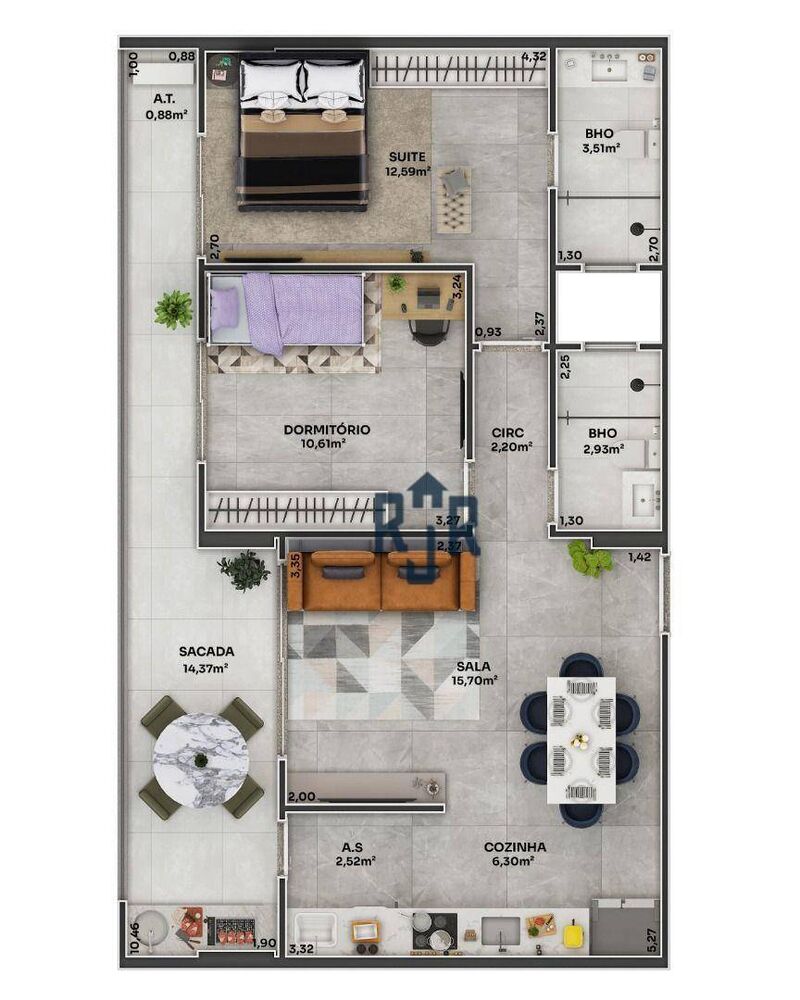 Apartamento, 2 quartos, 80 m² - Foto 4