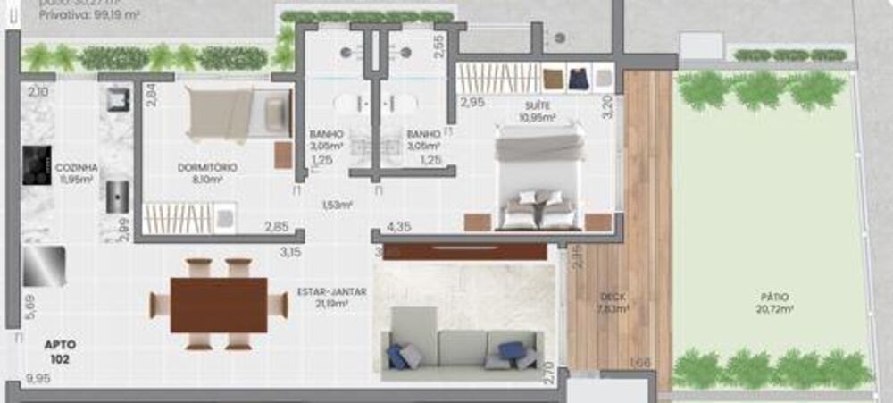 Apartamento, 2 quartos, 111 m² - Foto 2