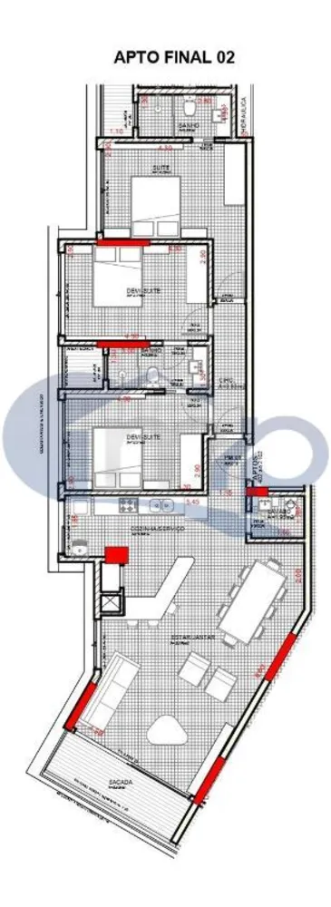Apartamento, 3 quartos, 120 m² - Foto 2