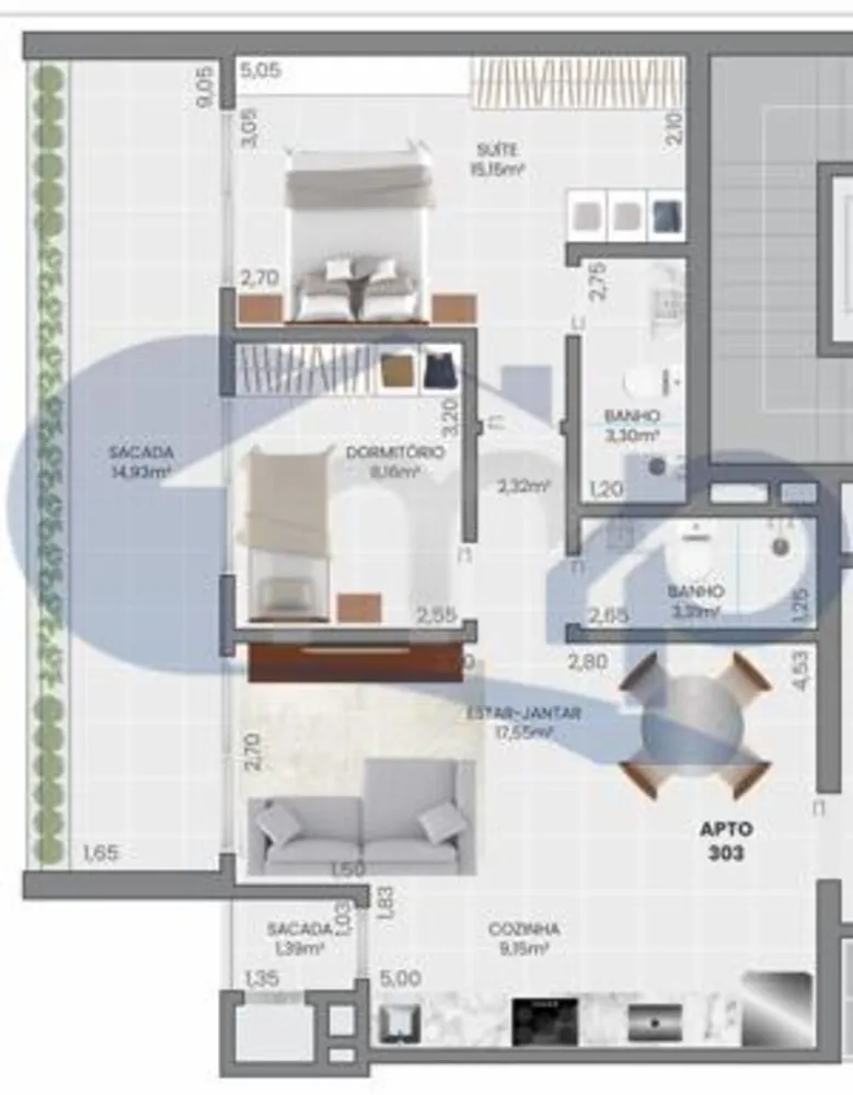 Apartamento, 2 quartos, 101 m² - Foto 9
