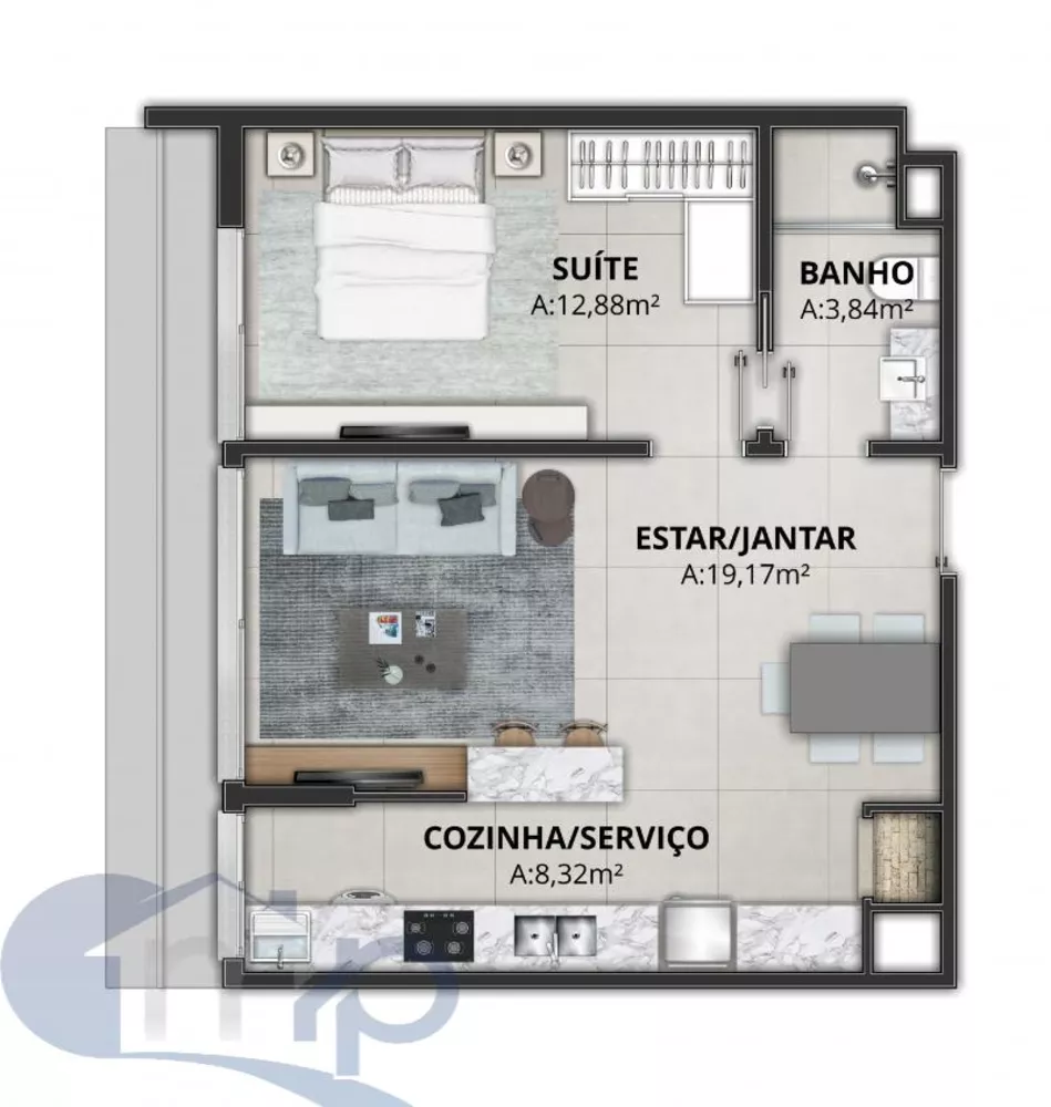 Apartamento à venda com 1 quarto, 50m² - Foto 14