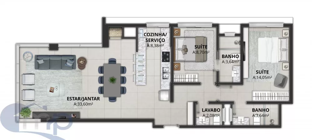 Apartamento à venda com 1 quarto, 50m² - Foto 12