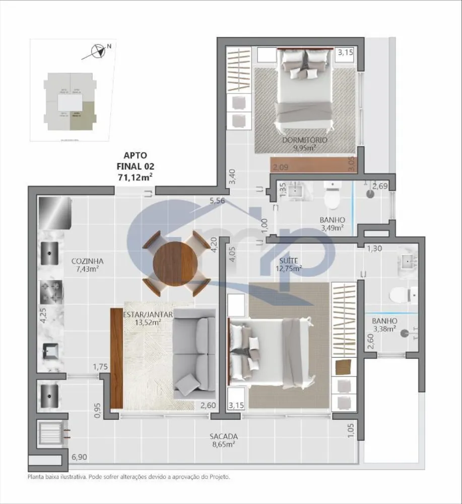 Apartamento, 2 quartos, 71 m² - Foto 19