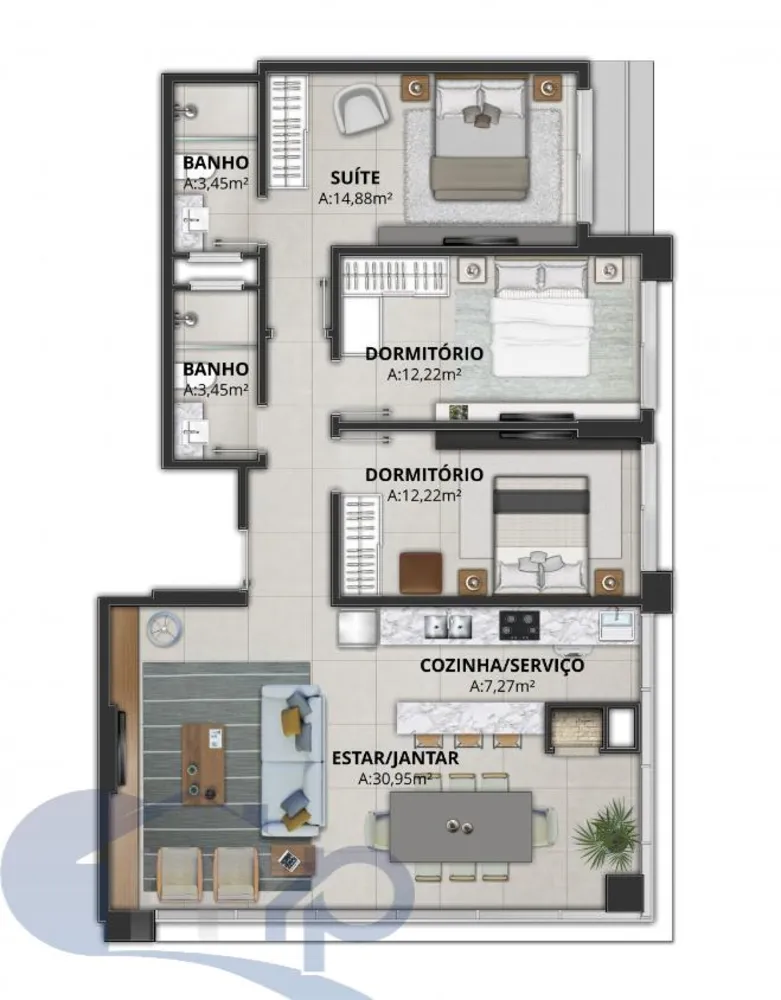 Apartamento, 3 quartos, 108 m² - Foto 11