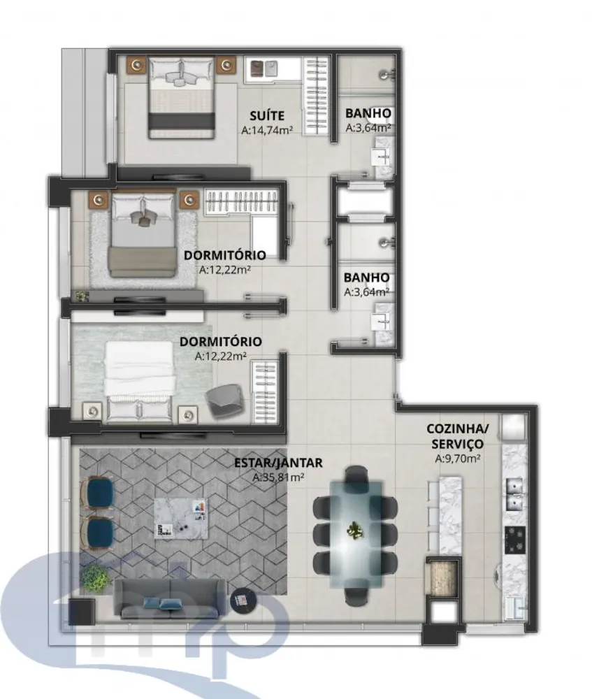 Apartamento, 3 quartos, 108 m² - Foto 13
