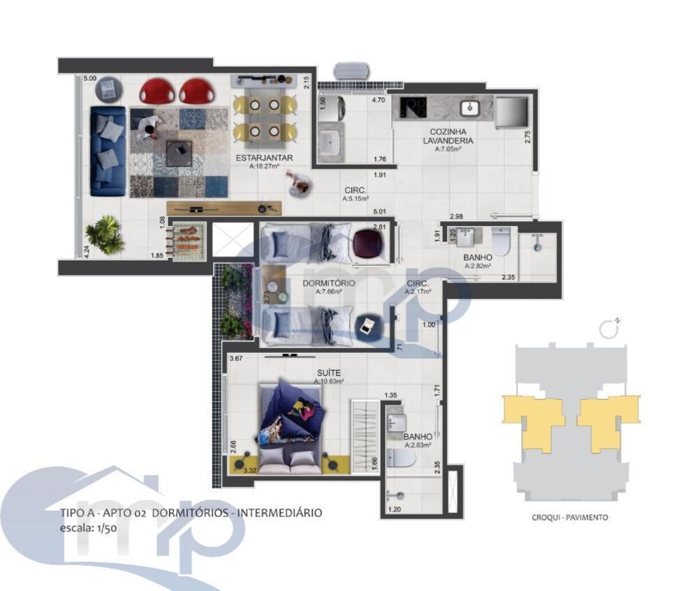 Apartamento, 1 quarto, 49 m² - Foto 21