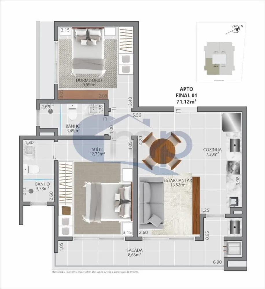 Apartamento, 2 quartos, 71 m² - Foto 19