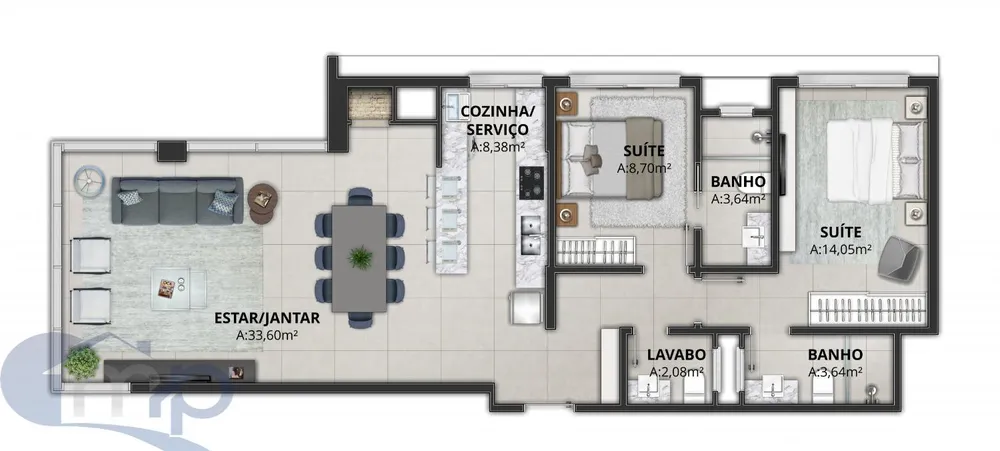 Apartamento, 2 quartos, 90 m² - Foto 12