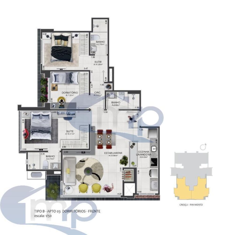 Apartamento, 2 quartos, 69 m² - Foto 8