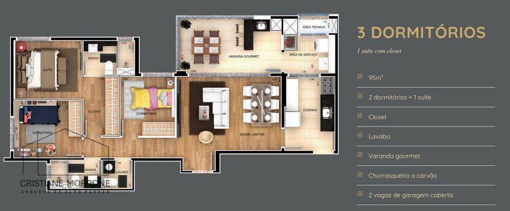 Apartamento, 2 quartos, 95 m² - Foto 4