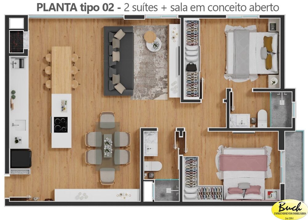 Apartamento à venda com 3 quartos, 74m² - Foto 17