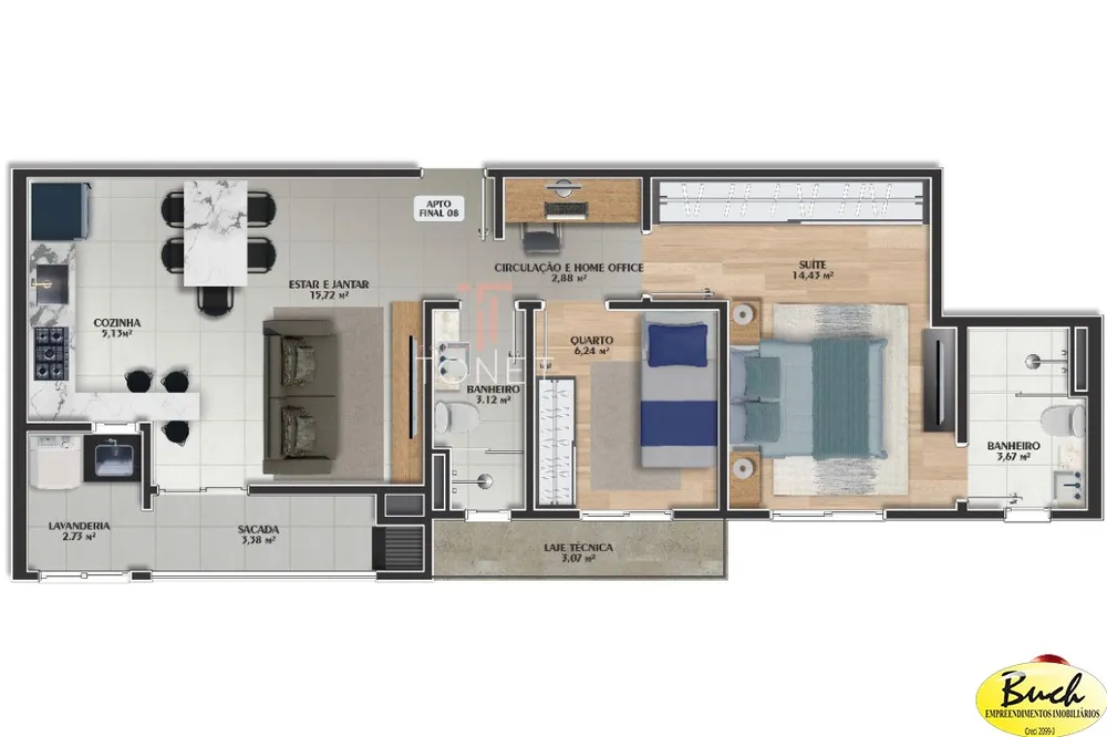 Apartamento, 3 quartos, 78 m² - Foto 12