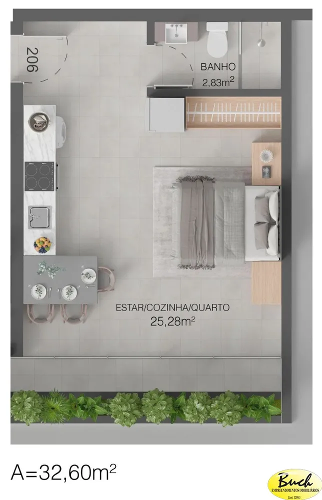 Apartamento, 1 quarto, 31 m² - Foto 11
