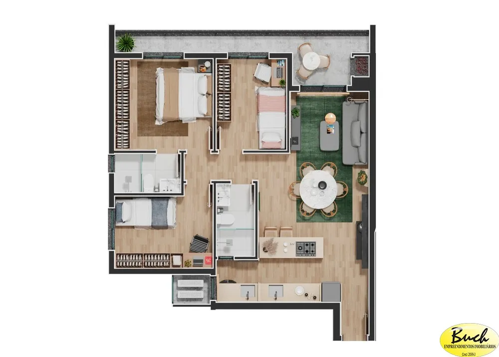 Apartamento, 3 quartos, 78 m² - Foto 7