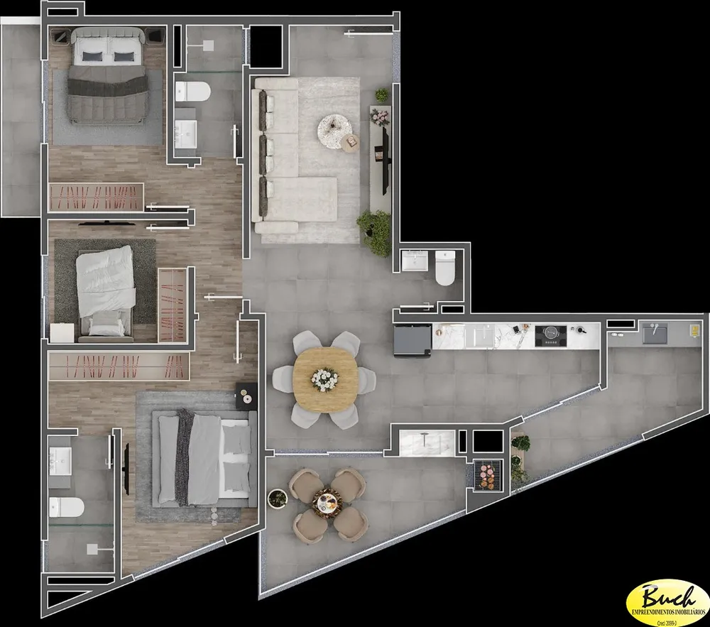 Apartamento, 3 quartos, 91 m² - Foto 3
