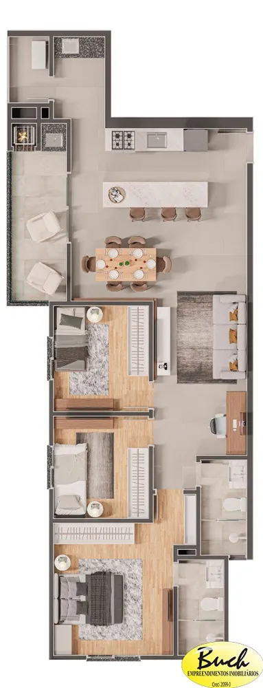 Apartamento, 2 quartos, 83 m² - Foto 7