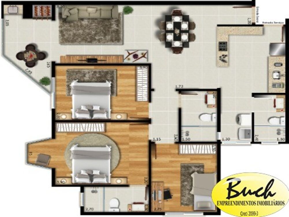 Apartamento, 3 quartos, 119 m² - Foto 4