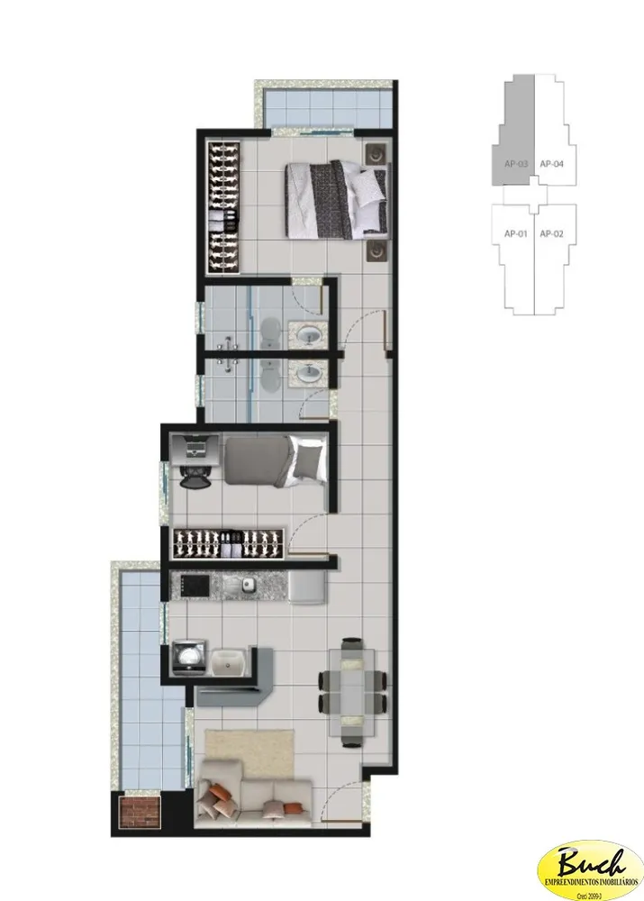 Apartamento, 2 quartos, 85 m² - Foto 2