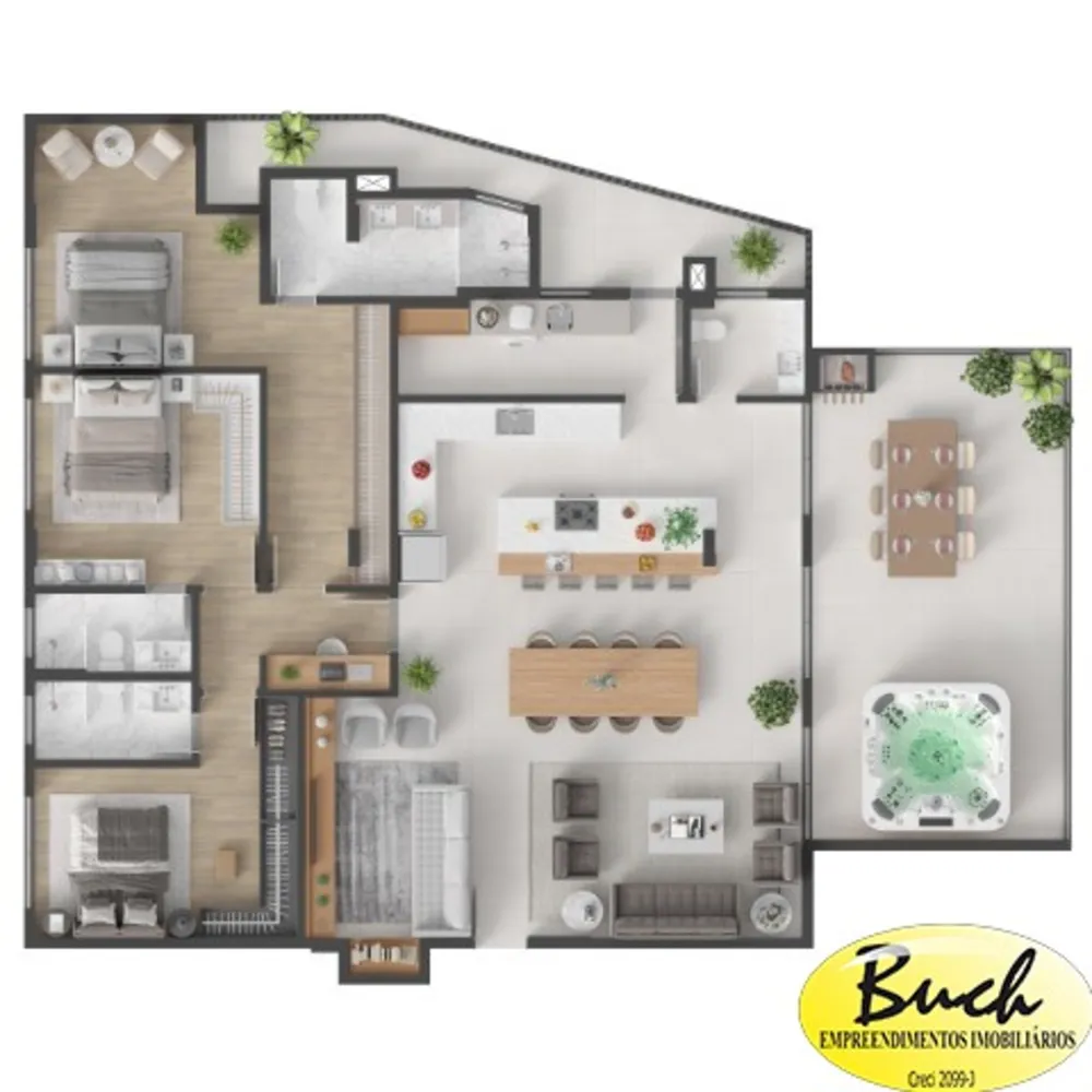 Cobertura, 3 quartos, 194 m² - Foto 7