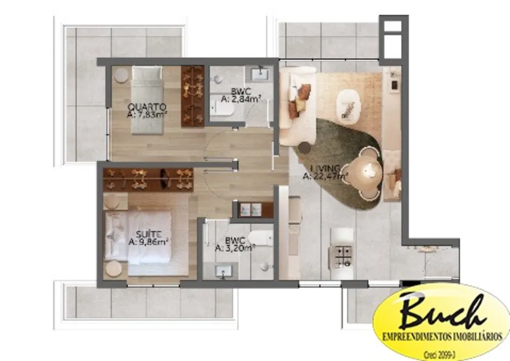 Apartamento, 1 quarto, 77 m² - Foto 10