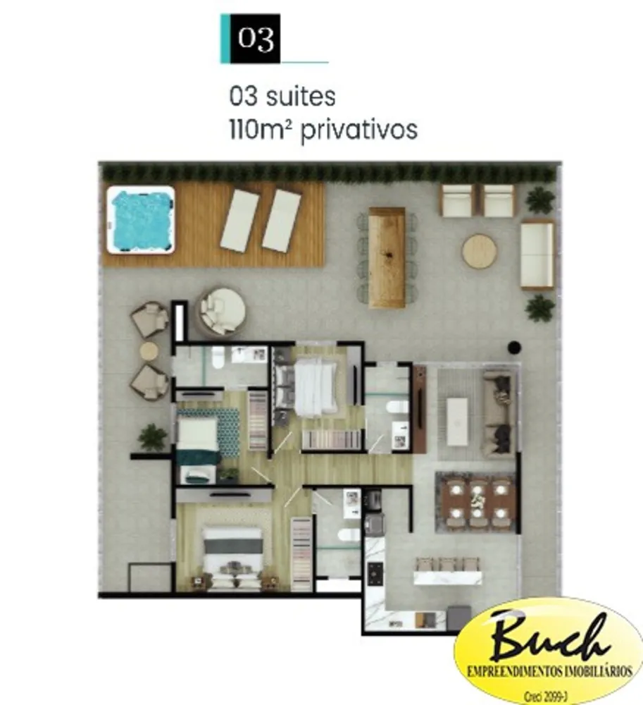 Apartamento, 3 quartos, 110 m² - Foto 3