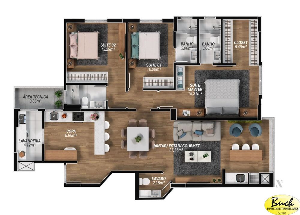 Apartamento, 3 quartos, 121 m² - Foto 13